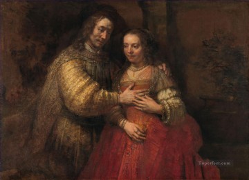 Religious Painting - The Jewish Bride Rembrandt Jewish